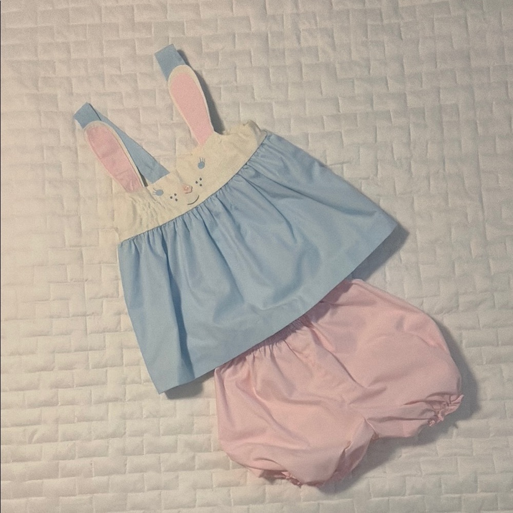 Beaufort Bonnet Co. 3T.  Excellent condition. Adorable Blue and Pink Baby Outfit